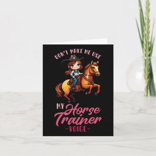 Carte Ne Pas Me Faire Utiliser Mon Entraîneur De Cheval 