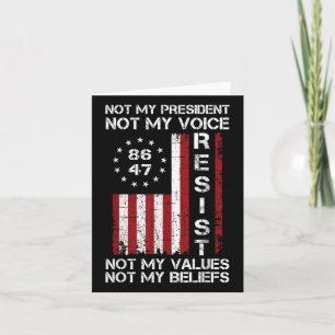 Carte Ne pas résister à mon président anti-Trump drapeau