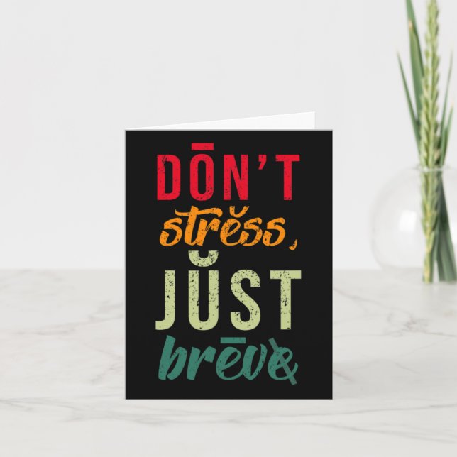 Carte Ne pas stresser Breve Dyslexia Sensibilisation Dys (Devant)