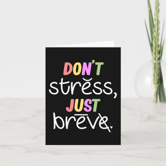Carte Ne pas stresser la dyslexie Sensibilisation Handic (Devant)