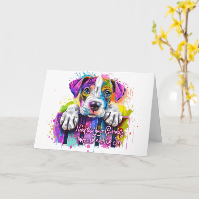 Carte Ne perdez jamais votre curiosité, il y a tellement (Fleur jaune)