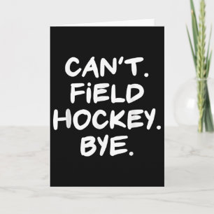 Carte Ne peut pas Hockey Au revoir Drôle