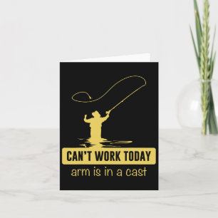 Carte Ne peut pas travailler aujourd'hui Bras est dans u