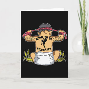 Carte Né pour être kickboxeur Arts martiaux de kickboxin