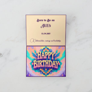Carte Né pour être un Bélier pour l'anniversaire