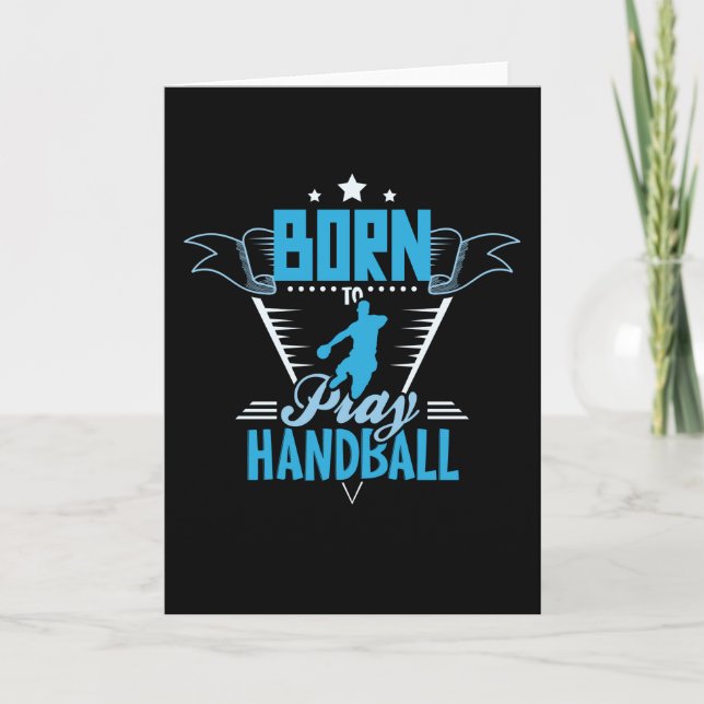 Carte Né Pour Jouer Au Handball (Devant)