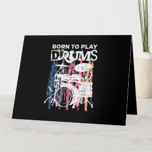 Carte Né Pour Jouer Drumming Rock Music Band Drumme