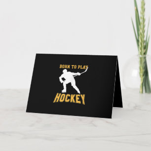 Carte Né Pour Jouer Joueur De Hockey Gift Field Hockey