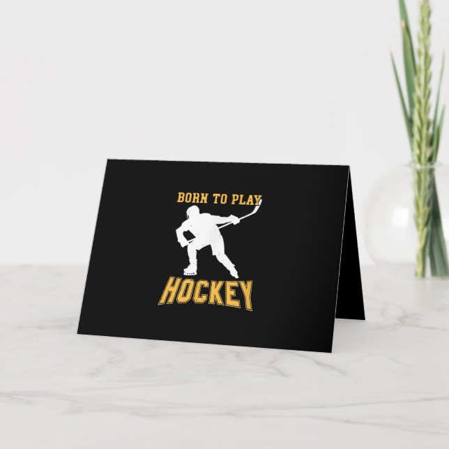Carte Né Pour Jouer Joueur De Hockey Gift Field Hockey (Devant)