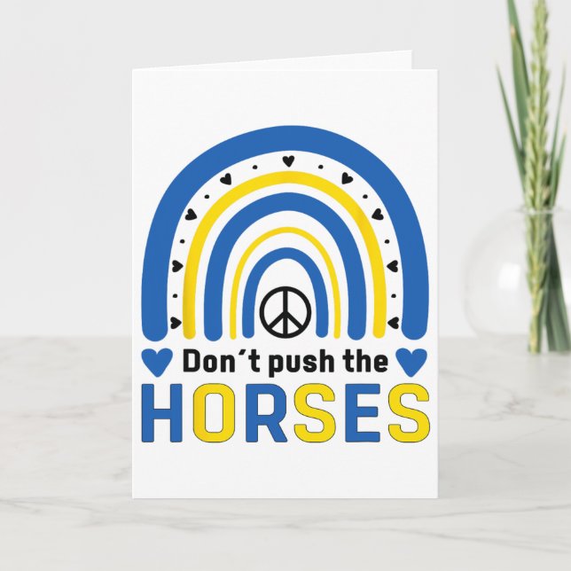 Carte Ne poussez pas les chevaux - Citation drôle de mem (Devant)