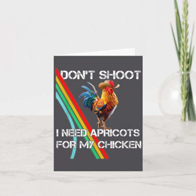 Carte Ne tirez pas besoin de poulet abricot (Devant)