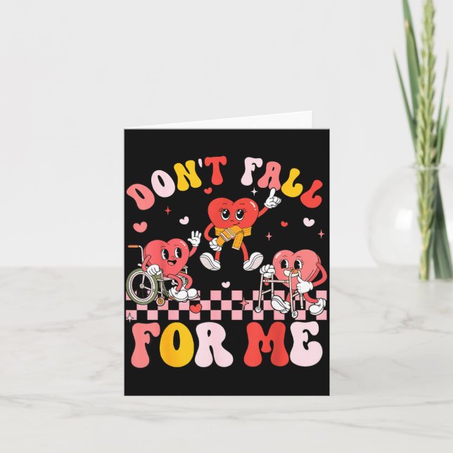 Carte Ne Tombez Pas Chemise N'infirmière Saint Valentin (Devant)