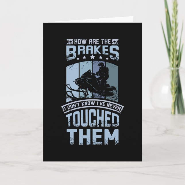 Carte Ne Touchez Jamais Les Freins Motoneige (Devant)