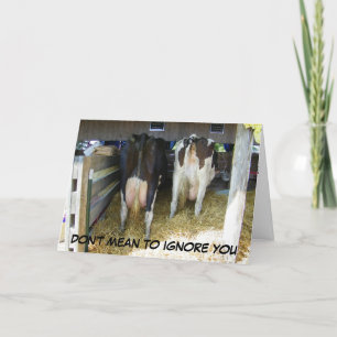 Carte NE VEUX PAS VOUS IGNORER LE 40ème