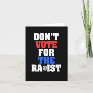 Carte Ne votez pas pour l'autocollant raciste