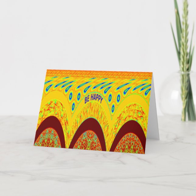 Carte Ne vous inquiétez pas être heureux Art Design (Devant)