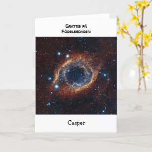 Carte nebula d'anniversaire personnalisée suédoise