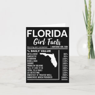 Carte Née en Floride - Faits sur les filles de Floride