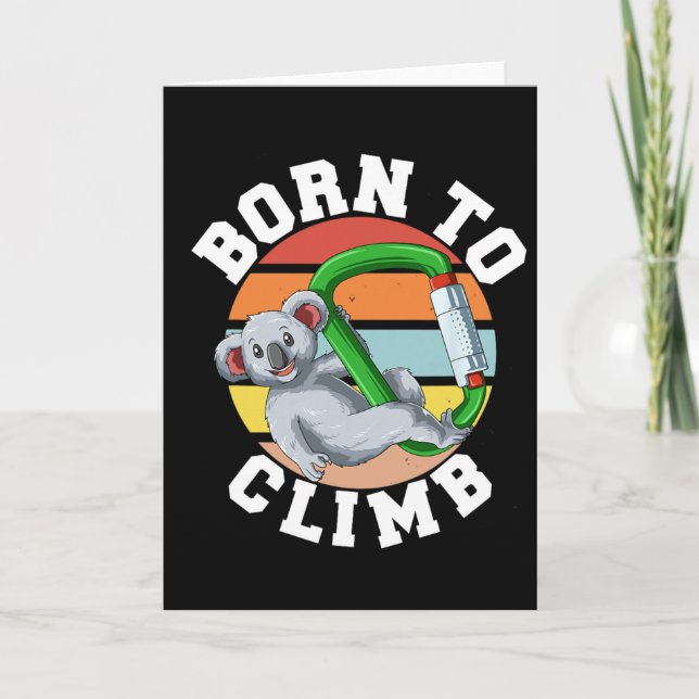 Carte Née pour grimper - Grimpe de bloc et d'escalade Ko (Devant)