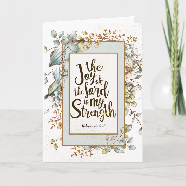 Carte Néhémie 8:10 La joie du Seigneur est ma force (Devant)