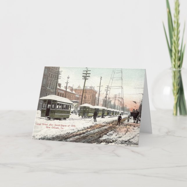 Carte Neige 1895 de St de canal de la Nouvelle-Orléans (Devant)