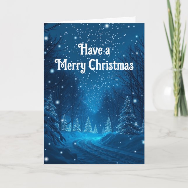 Carte Neige de Noël Noël (Devant)