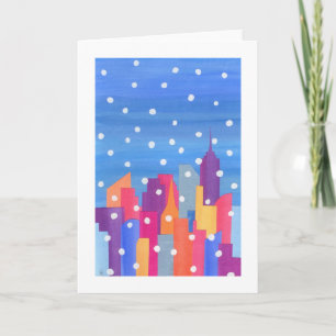 Carte Neige tombant sur NYC