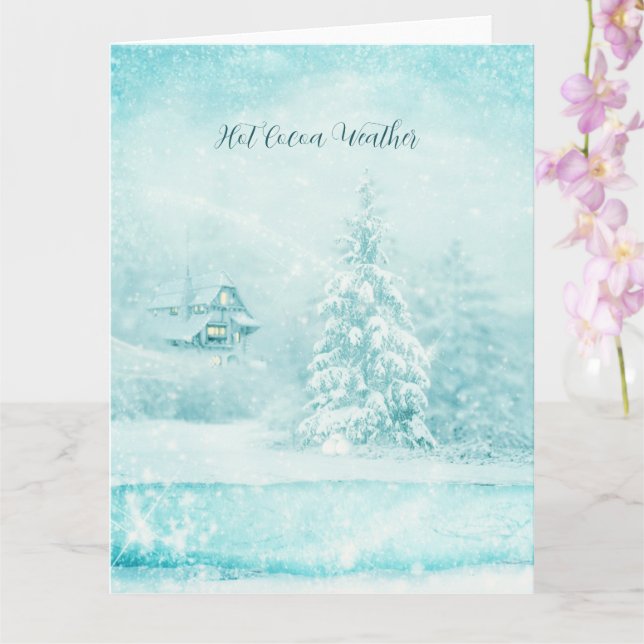 Carte Neiges De Noël En Cacao Chaud Météo (Orchidée)