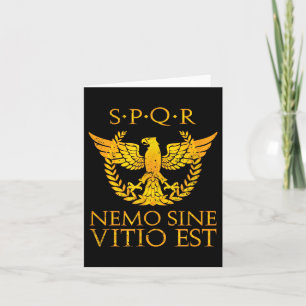Carte Nemo Sine Vitio Est Spqr Seneca Citation Stoïque
