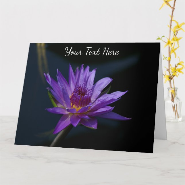 Carte Nénuphar de Lotus pourpre (Fleur jaune)