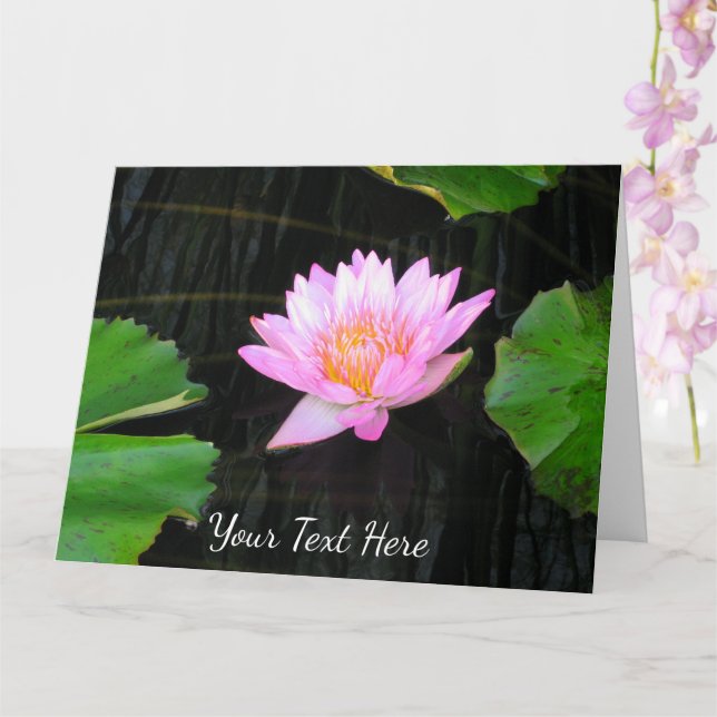 Carte Nénuphar Lotus Rose (Orchidée)