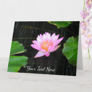 Carte Nénuphar rose Lotus