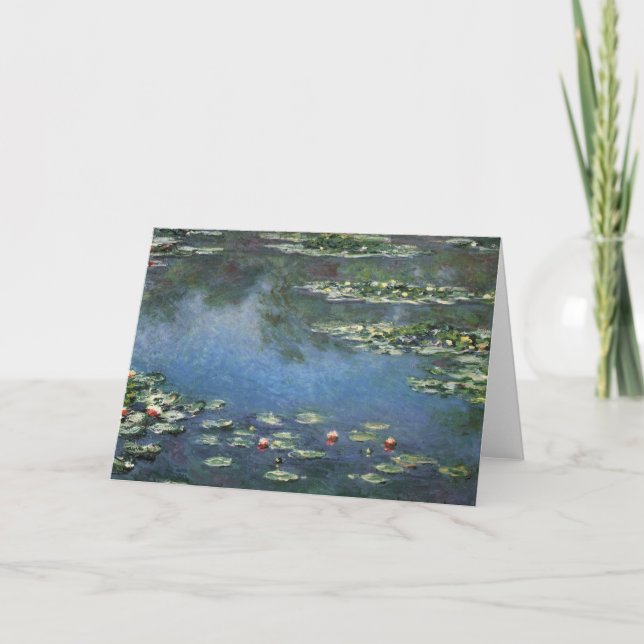 Carte Nénuphars de Claude Monet, Fleurs Vintages (Devant)