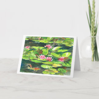 Carte Nénuphars et poissons de Koi