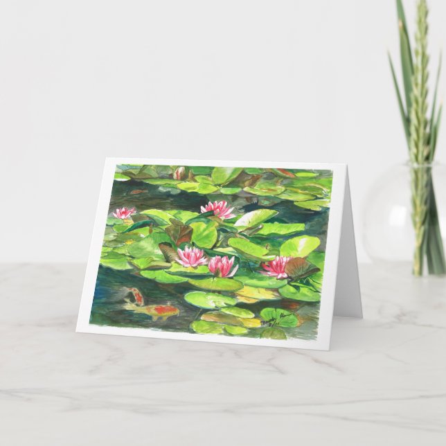 Carte Nénuphars et poissons de Koi (Devant)