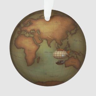 Carte néo-victorienne du vol Steampunk