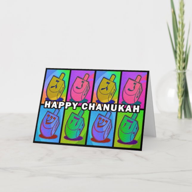 Carte Neon Chanukah - paysage (Devant)