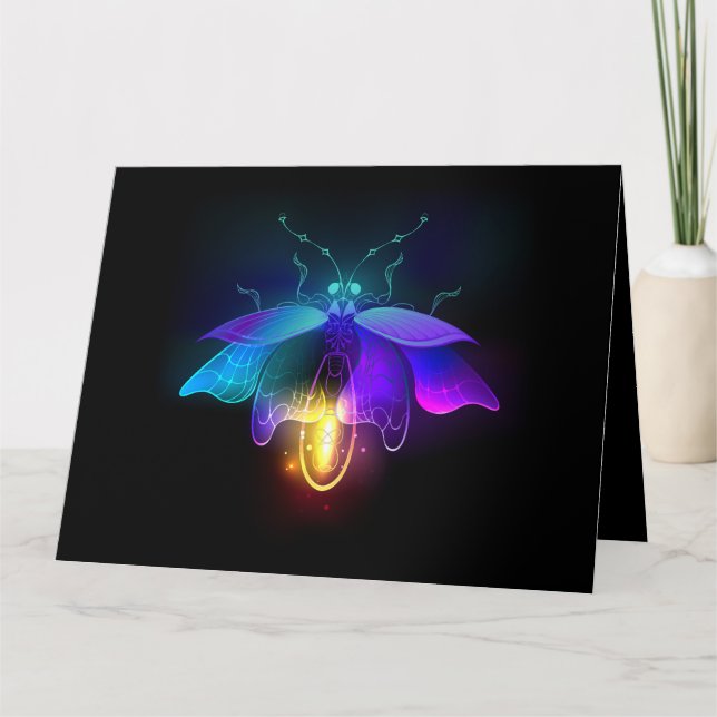 Carte Neon Firefly sur noir (Devant)