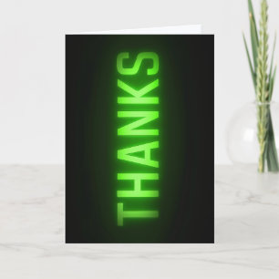 Carte Neon Green Merci Connexion Noir