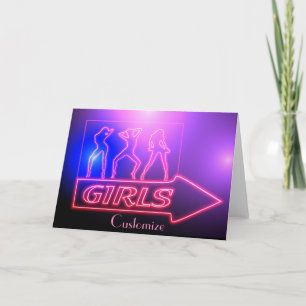 Carte Neon Pink Girls Sign Thunder_cove