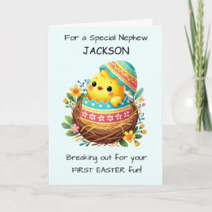 Carte Nephew First Paster Personnaliser le poussin de Pâ