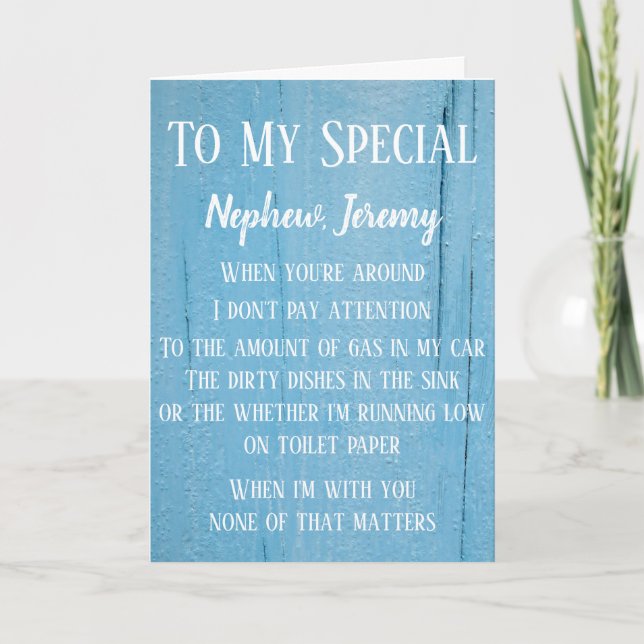 Carte Nephew Funny Blue Birthday Card (Devant)