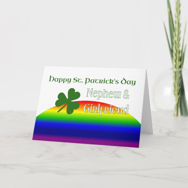 Carte Nephew & Girlfriend Joyeuse St. Patrick's Day (Devant)