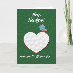 Carte Nephew Golf Sports Coeur Valentine Preteen & Ado