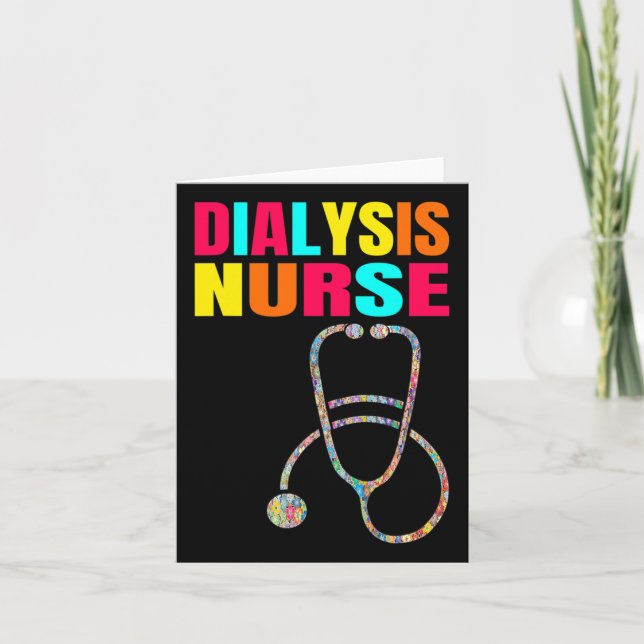 Carte Néphrologie de l'infirmière dialyse Maladie rénale (Devant)