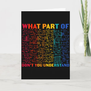 Carte Nerdy Quelle Partie Des Maths Ne Comprenez-Vous Pa