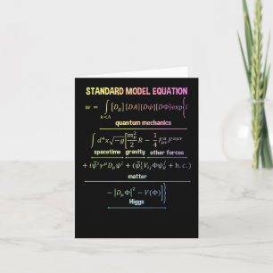 Carte Nerdy Standard Model Equation - Cadeau Pour La Phy