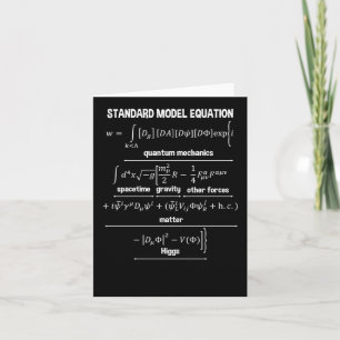 Carte Nerdy Standard Model Equation - Cadeau Pour Physiq
