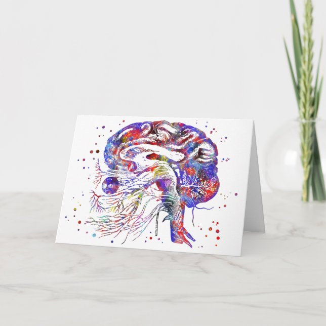 Carte Nerfs crâniens de cerveau, nerfs crâniens de (Devant)