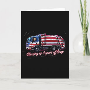 Carte Nettoyage de 4 ans de merde Votez Trump 2024 Élect